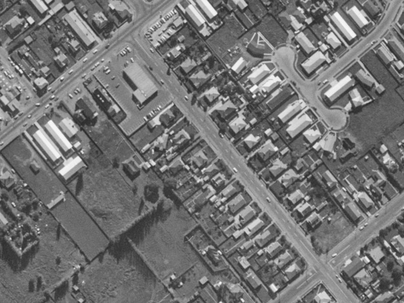 349 Lyttelton Street from the air, 1970-1974