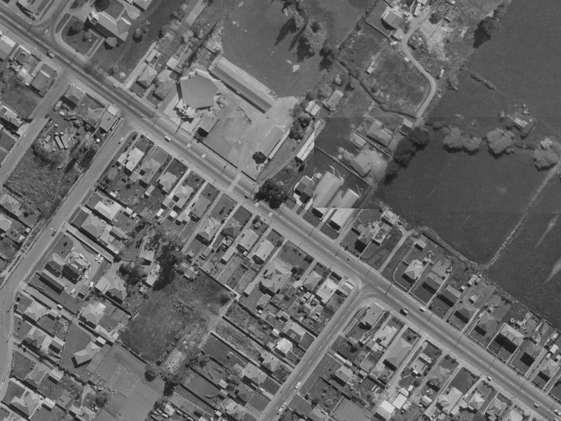 747-759 Ferry Road from the air, 1970-1974