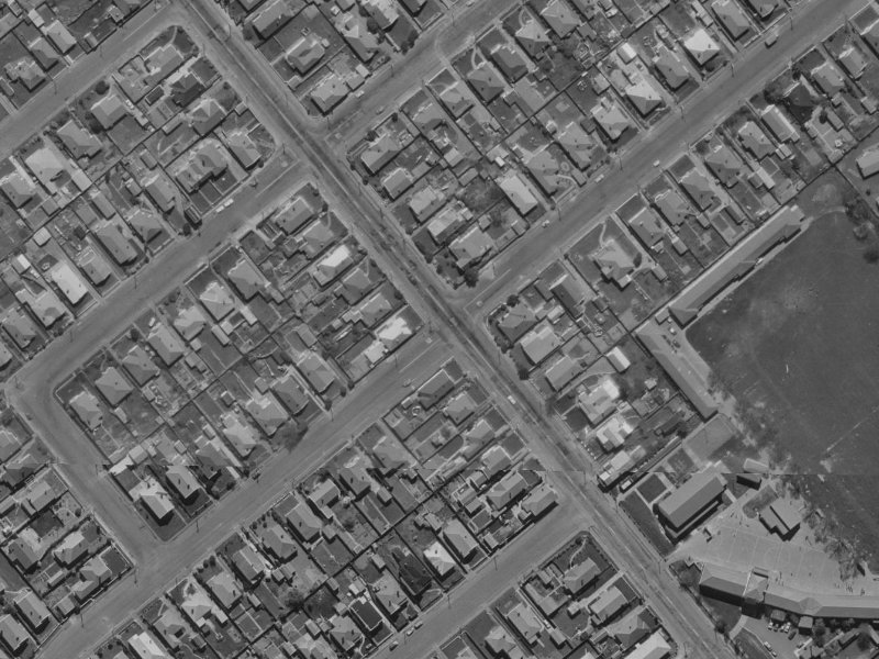 Bletsoe Avenue from the air, 1970-1974