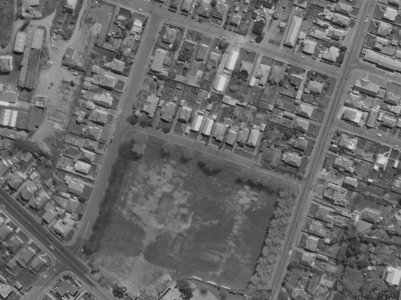 Domett Street from the air, 1970-1974