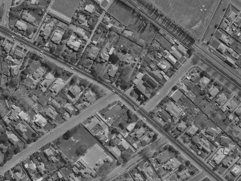 99 Opawa Road from the air, 1970-1974