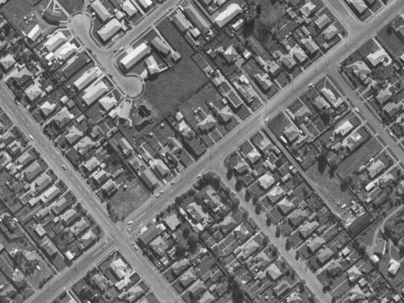 93 Edinburgh Street from the air, 1970-1974