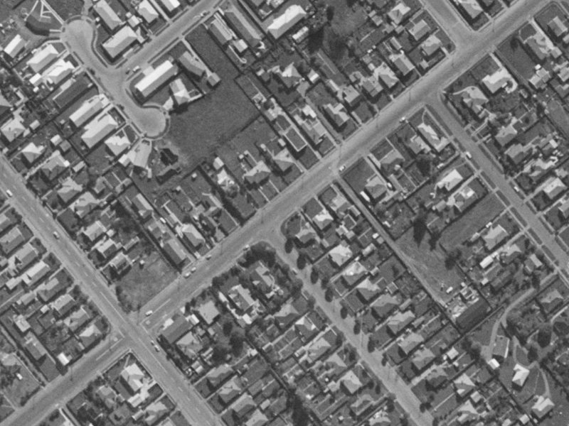 Edinburgh Street from the air, 1970-1974