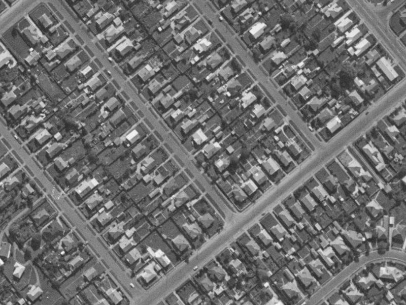 12 Harker Street from the air, 1970-1974