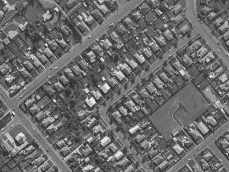 53B Diamond Avenue from the air, 1970-1974