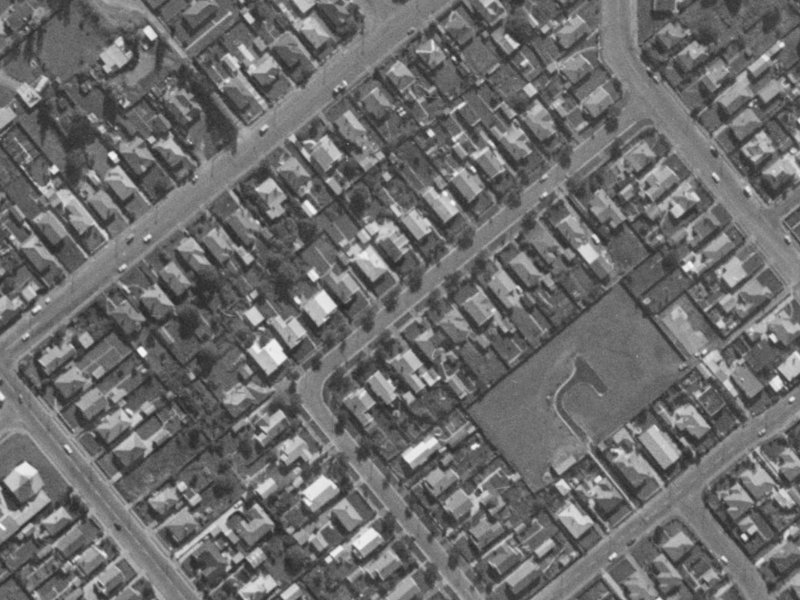 57 Diamond Avenue from the air, 1970-1974