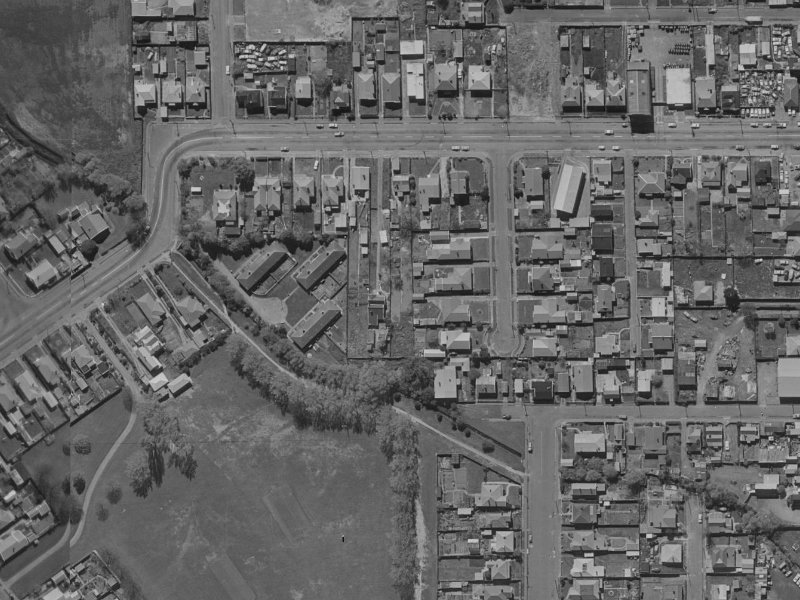 234E Milton Street from the air, 1970-1974