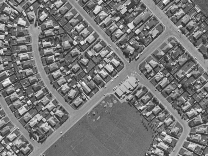 12 Witham Street from the air, 1970-1974