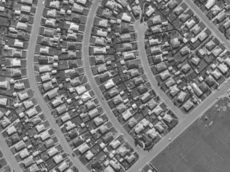 Dunstan Crescent from the air, 1970-1974