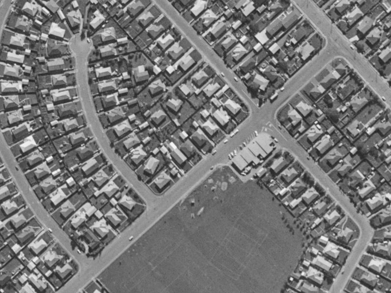 Blankney Street from the air, 1970-1974