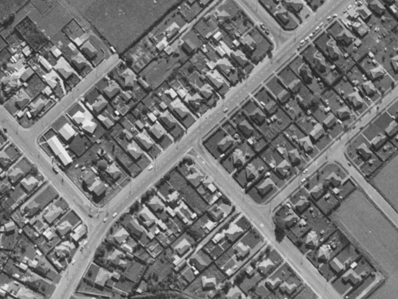 125A Springs Road from the air, 1970-1974