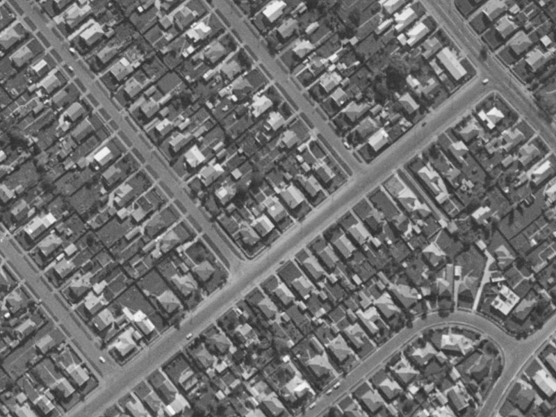 137 Neville Street from the air, 1970-1974