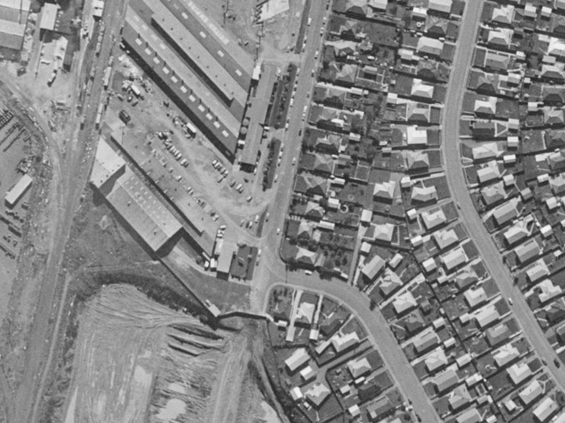 59A Branston Street from the air, 1970-1974
