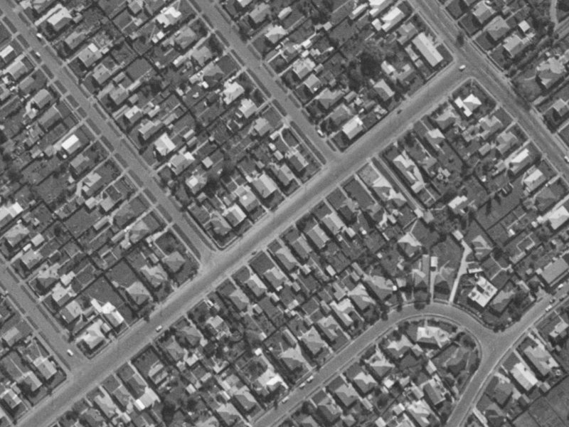 142C Neville Street from the air, 1970-1974
