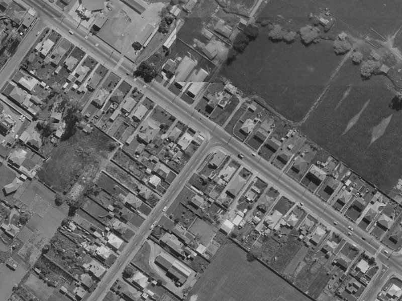 8 Rutherford Street from the air, 1970-1974