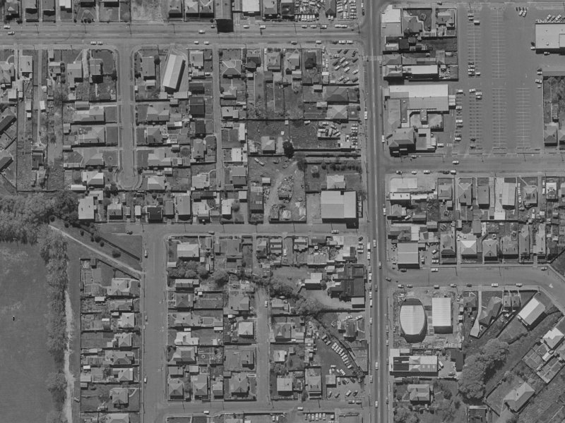 263 Colombo Street from the air, 1970-1974
