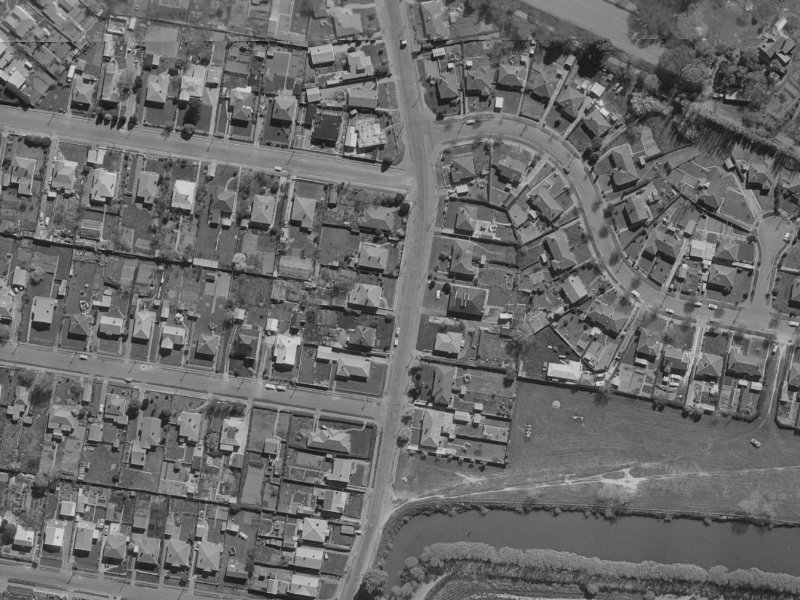 41-55 Cumnor Terrace from the air, 1970-1974