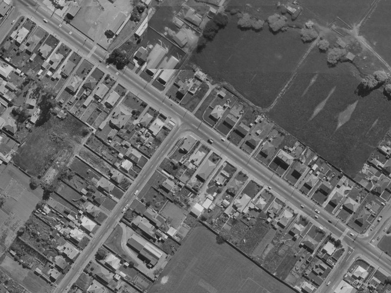 698 Ferry Road from the air, 1970-1974