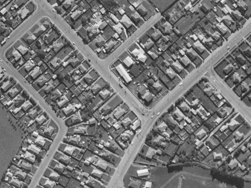93A Amyes Road from the air, 1970-1974