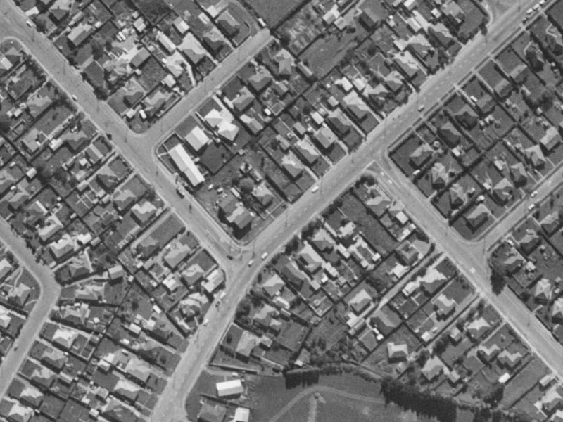 132 Springs Road from the air, 1970-1974