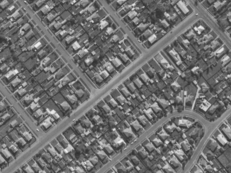 140 Neville Street from the air, 1970-1974