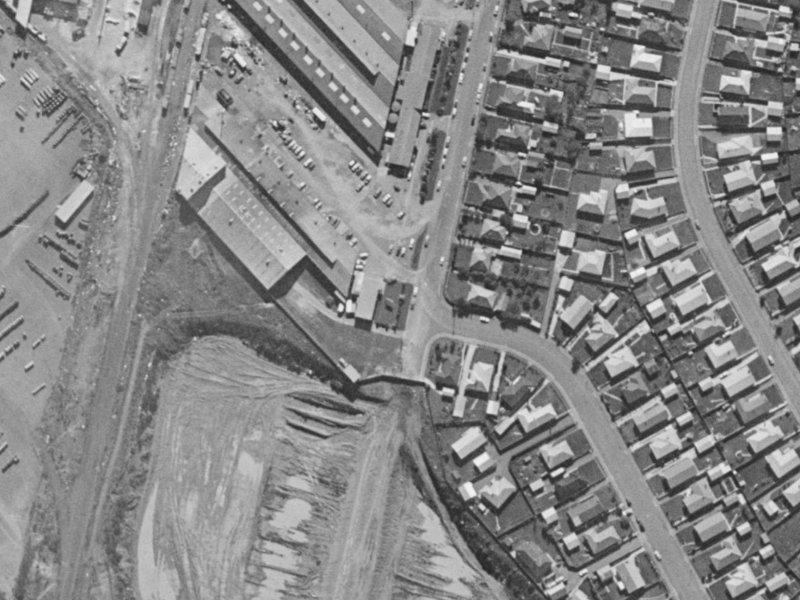 89 Boston Avenue from the air, 1970-1974