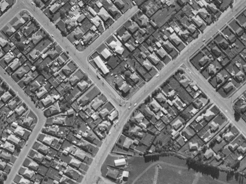 138 Springs Road from the air, 1970-1974