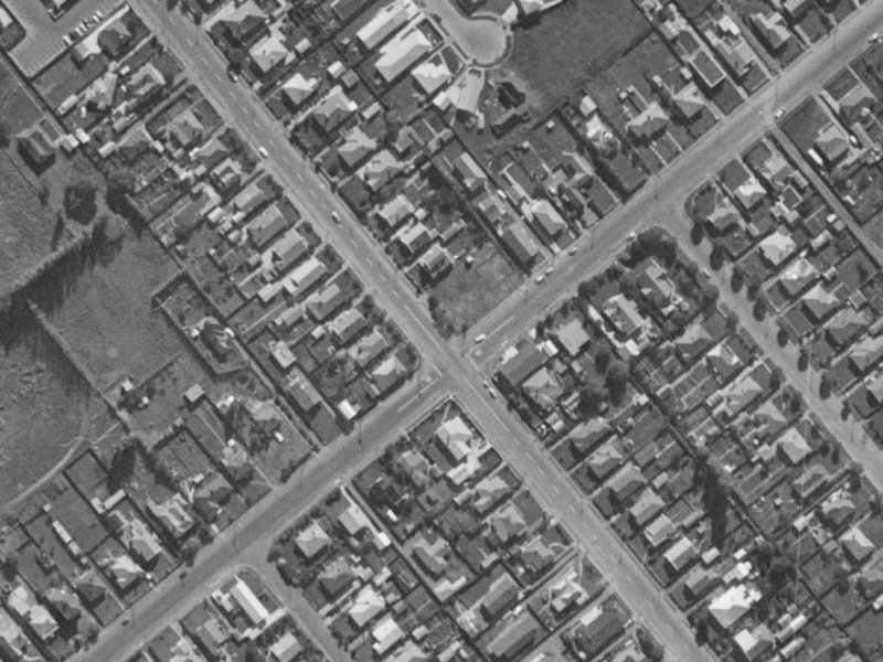 332 Lyttelton Street from the air, 1970-1974