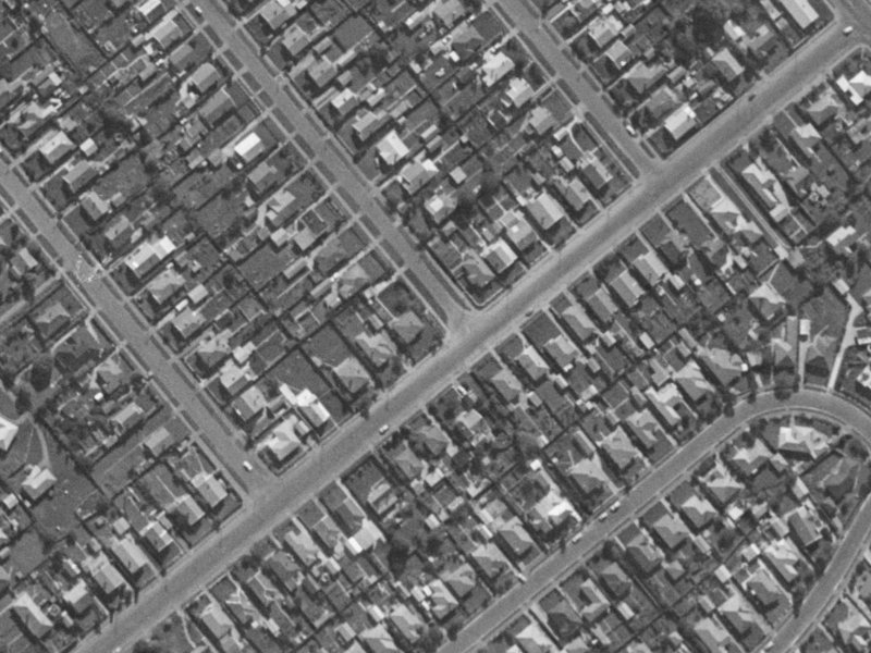 1 Harker Street from the air, 1970-1974