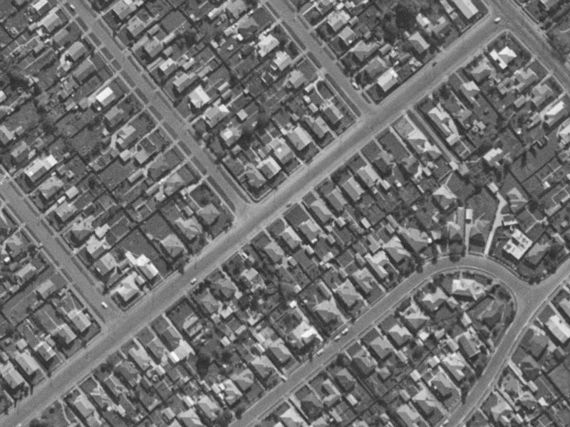 136 Neville Street from the air, 1970-1974