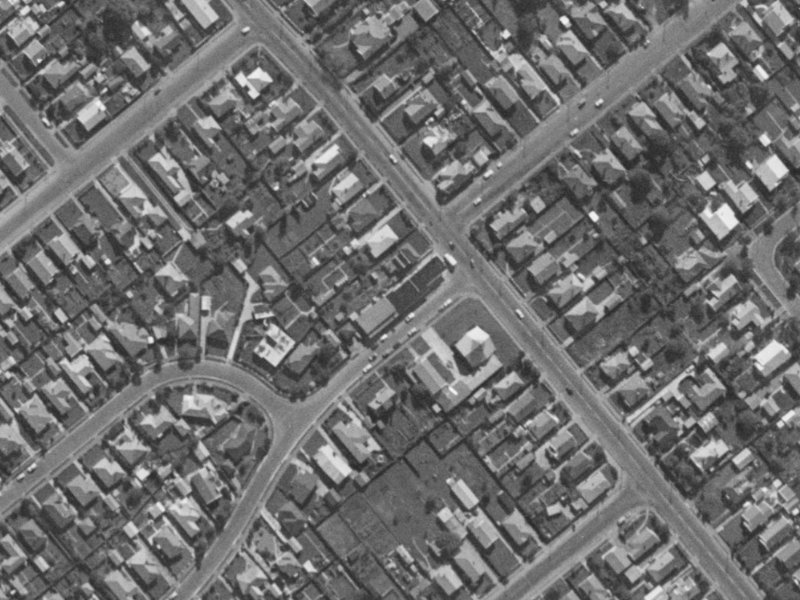 49 Bewdley Street Spreydon from the air, 1970-1974