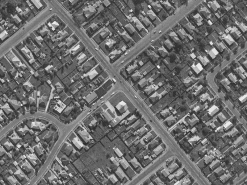 46 Bewdley Street from the air, 1970-1974