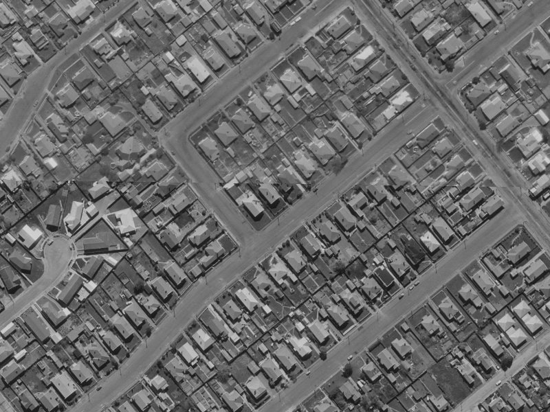 35 Bletsoe Avenue from the air, 1970-1974