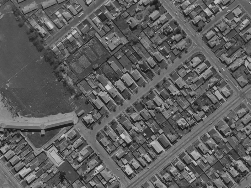 35 Dominion Avenue from the air, 1970-1974