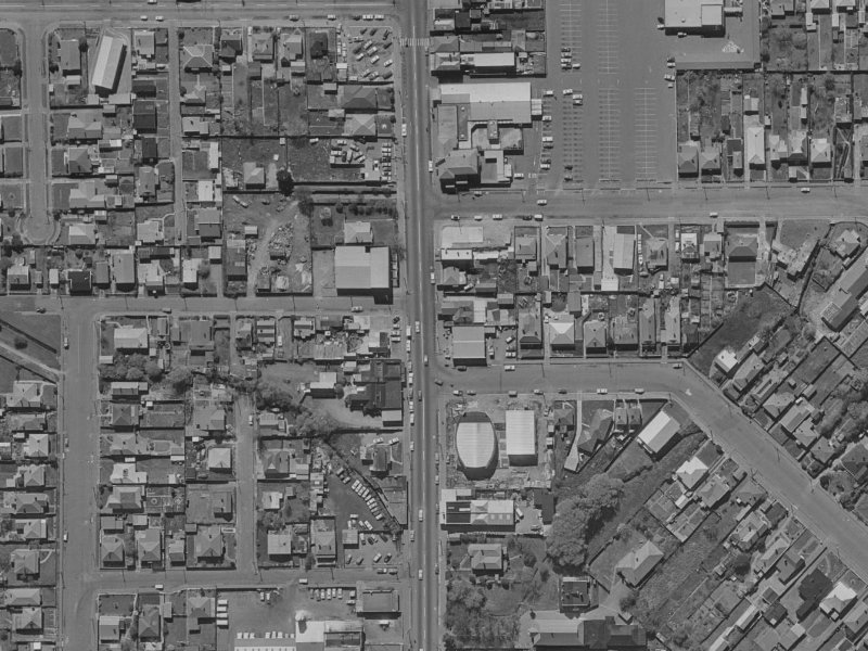 256 Colombo Street from the air, 1970-1974