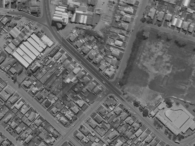 46A Waltham Road from the air, 1970-1974