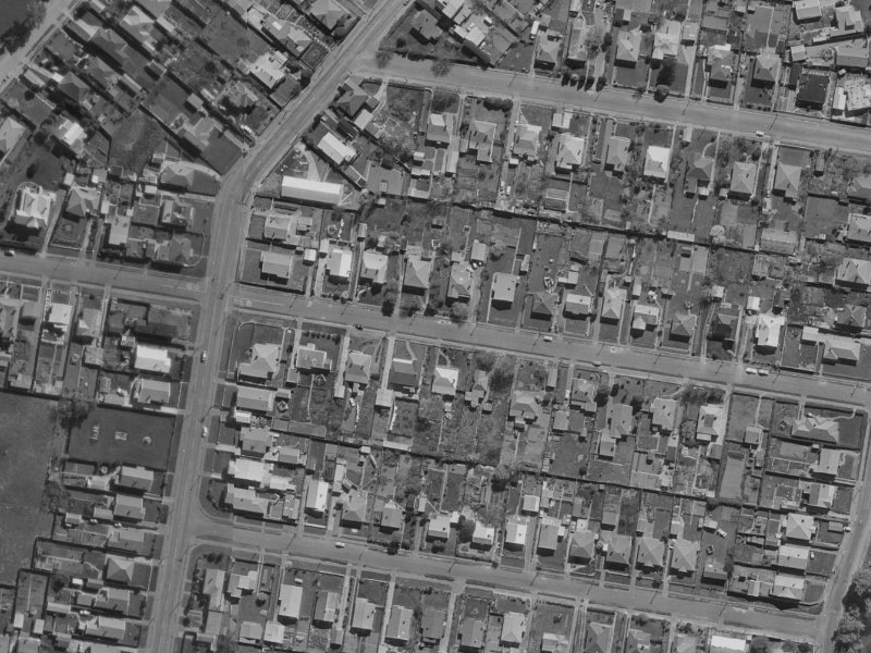Sheldon Street from the air, 1970-1974