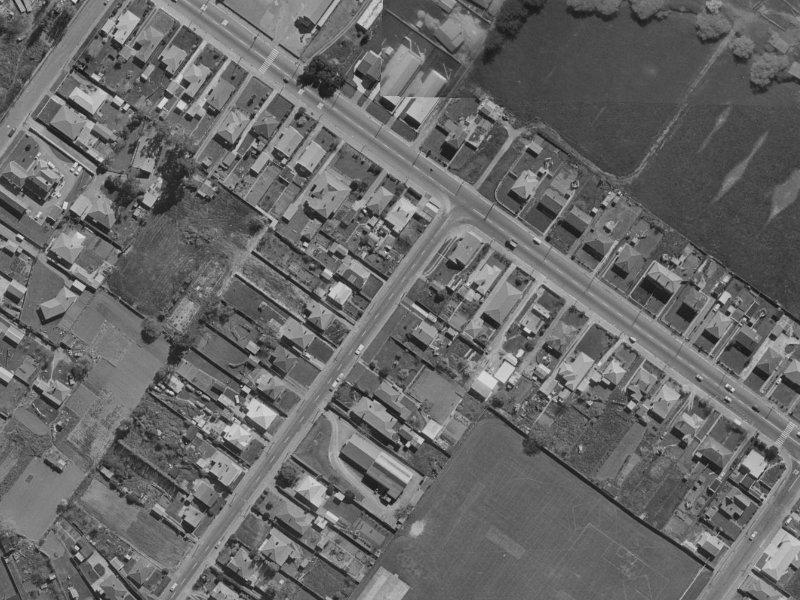 7 Rutherford Street from the air, 1970-1974