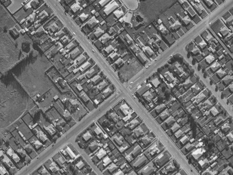 332A Lyttelton Street from the air, 1970-1974