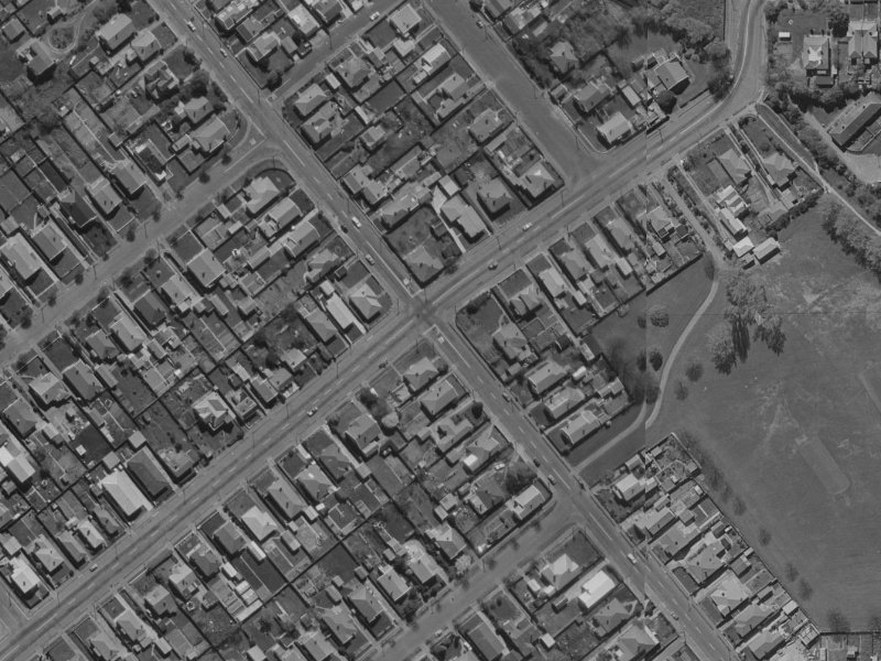 136 Strickland Street from the air, 1970-1974