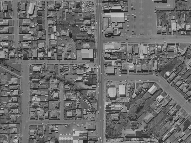 247 Colombo Street from the air, 1970-1974
