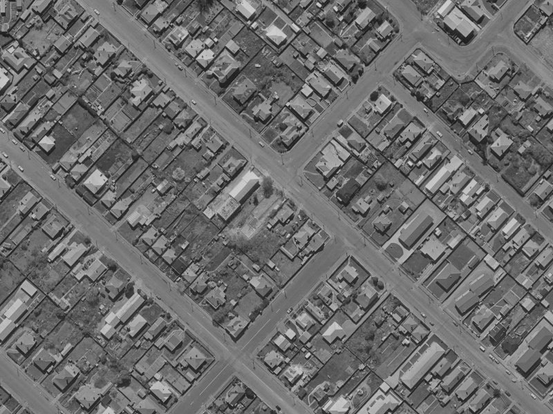 Huxley Street from the air, 1970-1974