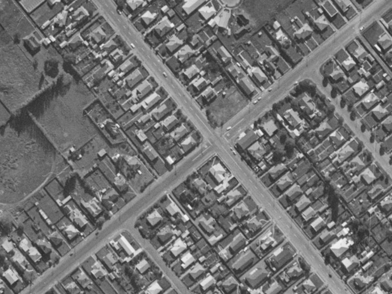 329 Lyttelton Street from the air, 1970-1974