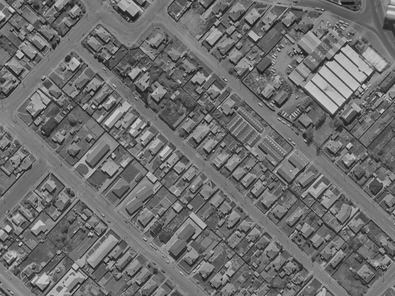 27A Gibbon Street from the air, 1970-1974