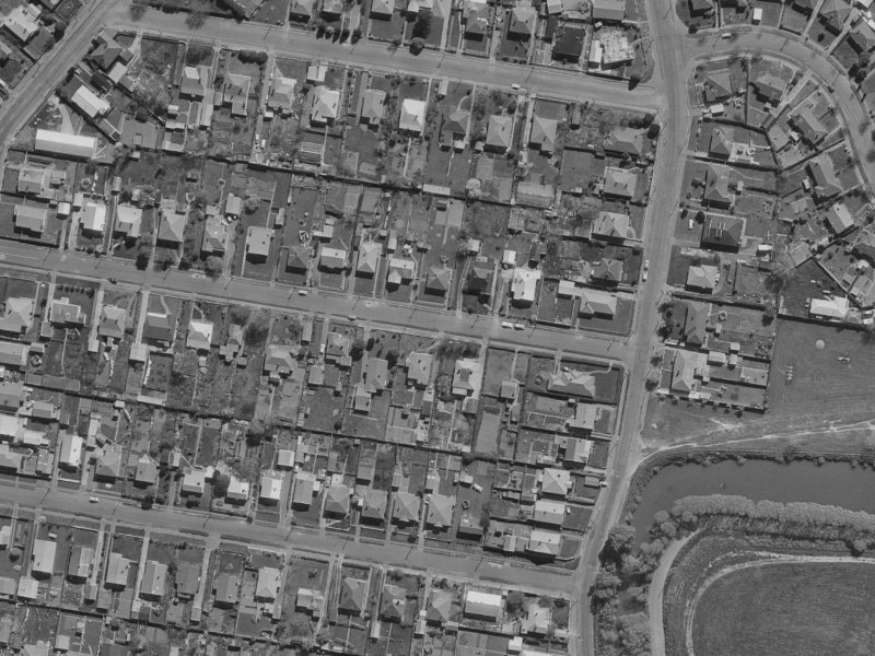 50 Sheldon Street from the air, 1970-1974