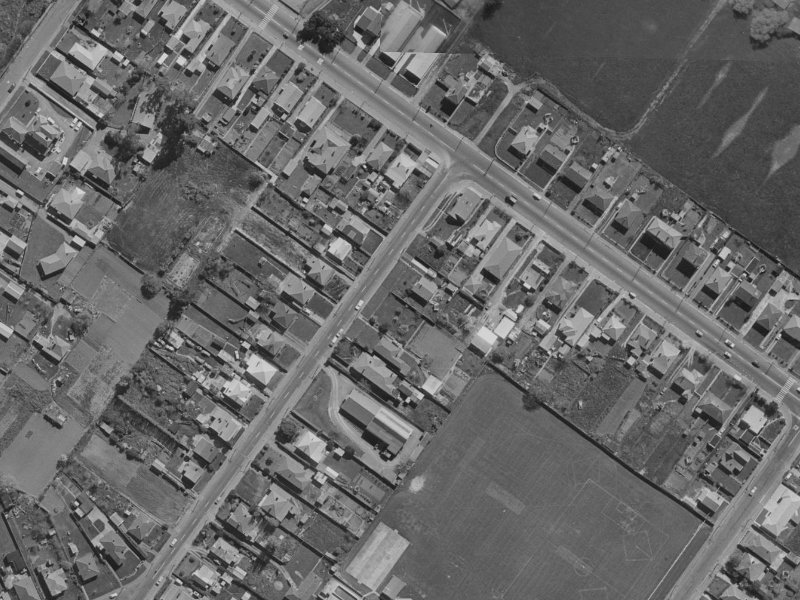 9 Rutherford Street from the air, 1970-1974