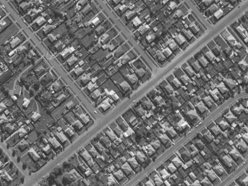 127A Neville Street from the air, 1970-1974