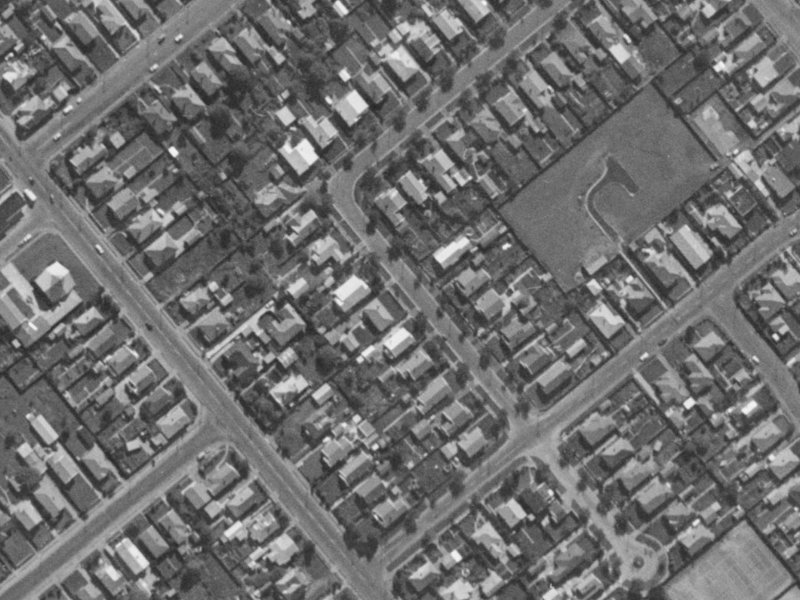 33 Diamond Avenue from the air, 1970-1974