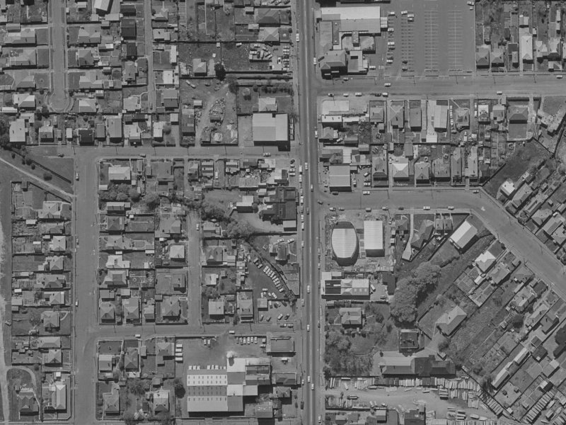 245 Colombo Street from the air, 1970-1974