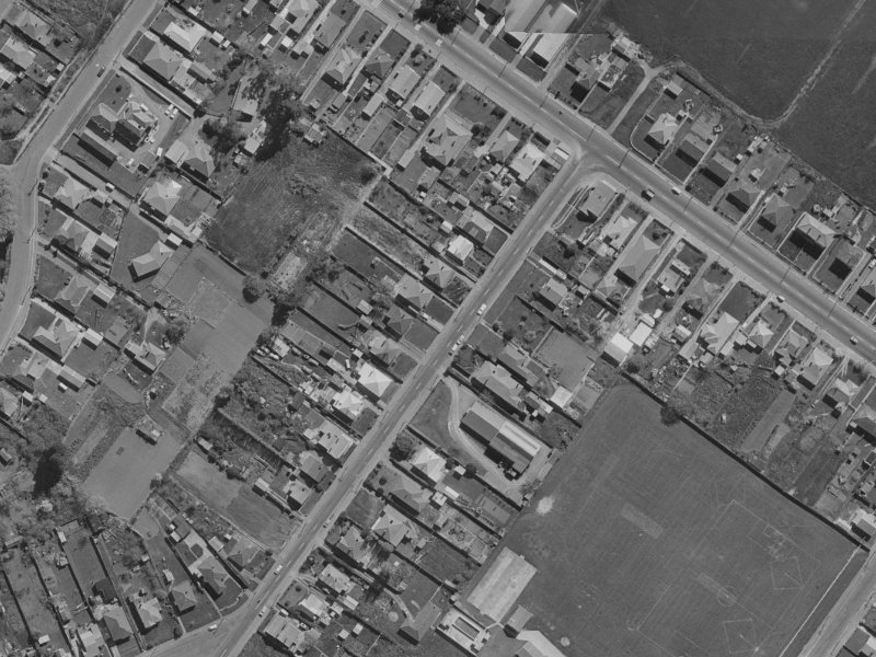 14 Rutherford Street from the air, 1970-1974